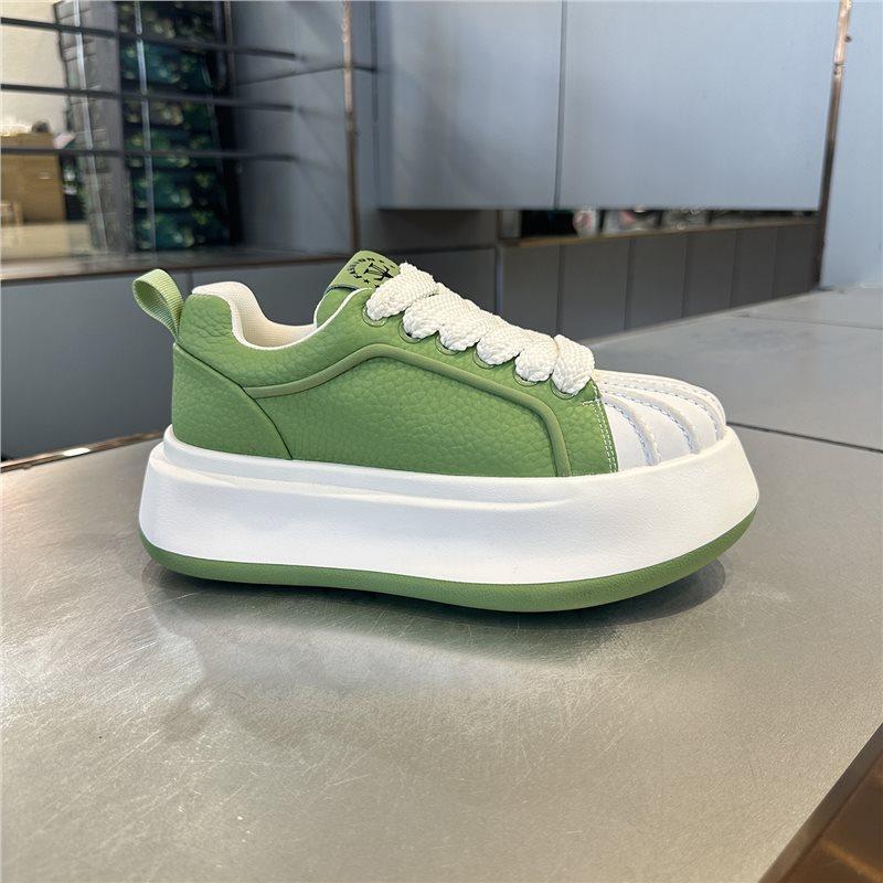 

Tide thick baseplate shoes new autumn and winter classic shell head velvet warm casual dl 38 зелёный