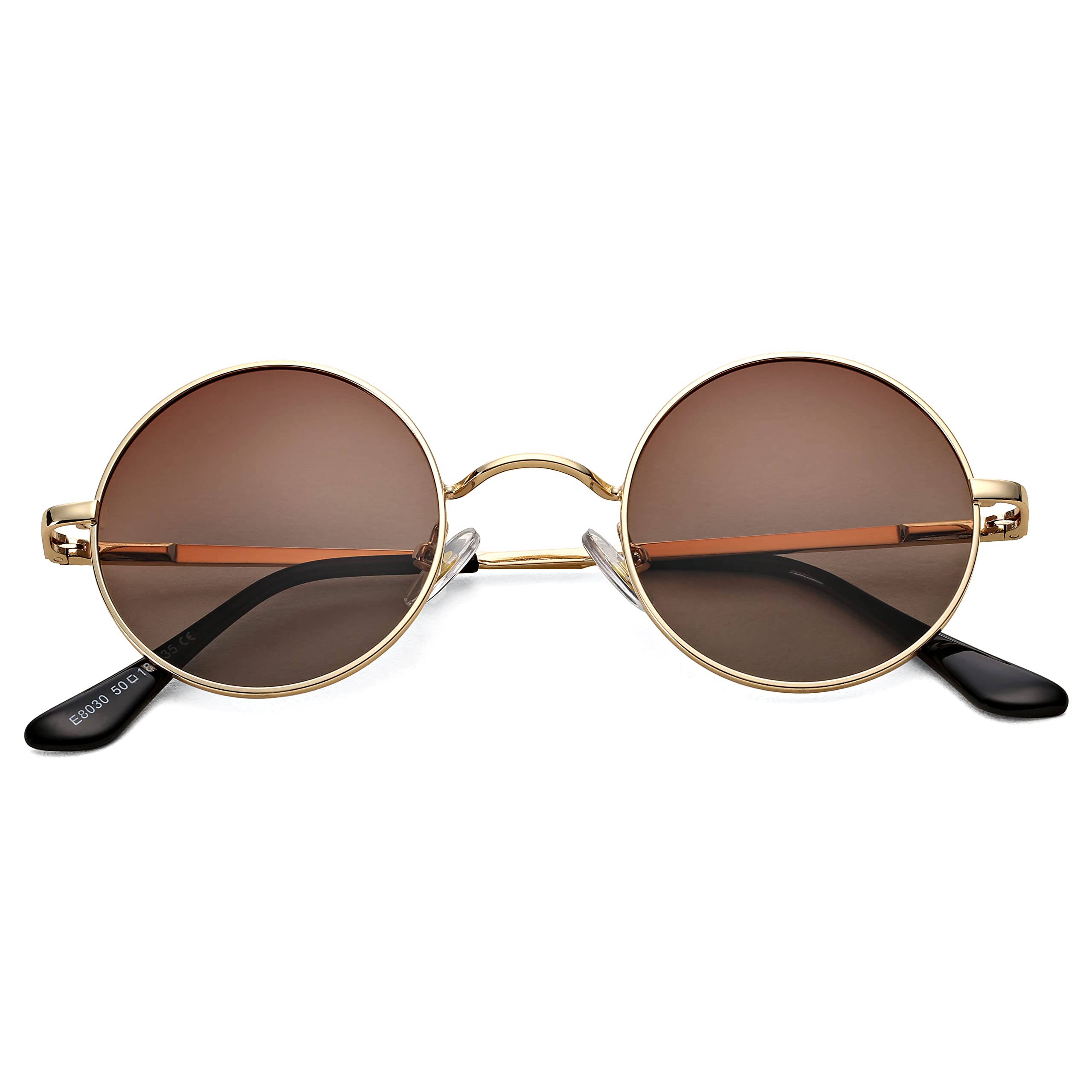

Pro Acme Small Round Polarized Sunglasses for Men and Circle Retro Metal Hippie UV400 C7 Gold Gradient Size S Women, Shades, Sunglasses, Protection, -