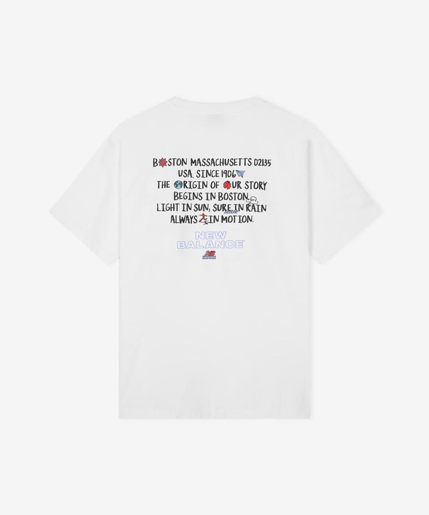 Nyuballanseu Nbneg31663 / Uni Sunny Rainy Lettering Short Sleeve T-Shirt (White)