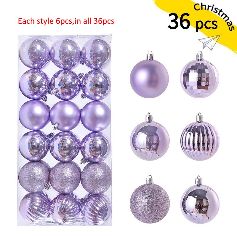 

36 шт. 30 мм Шары для елки Небьющиеся пластиковые украшения Красочные рождественские безделушки для праздничной вечеринки Свадебное украшение для елки 3cm 36pcs/set