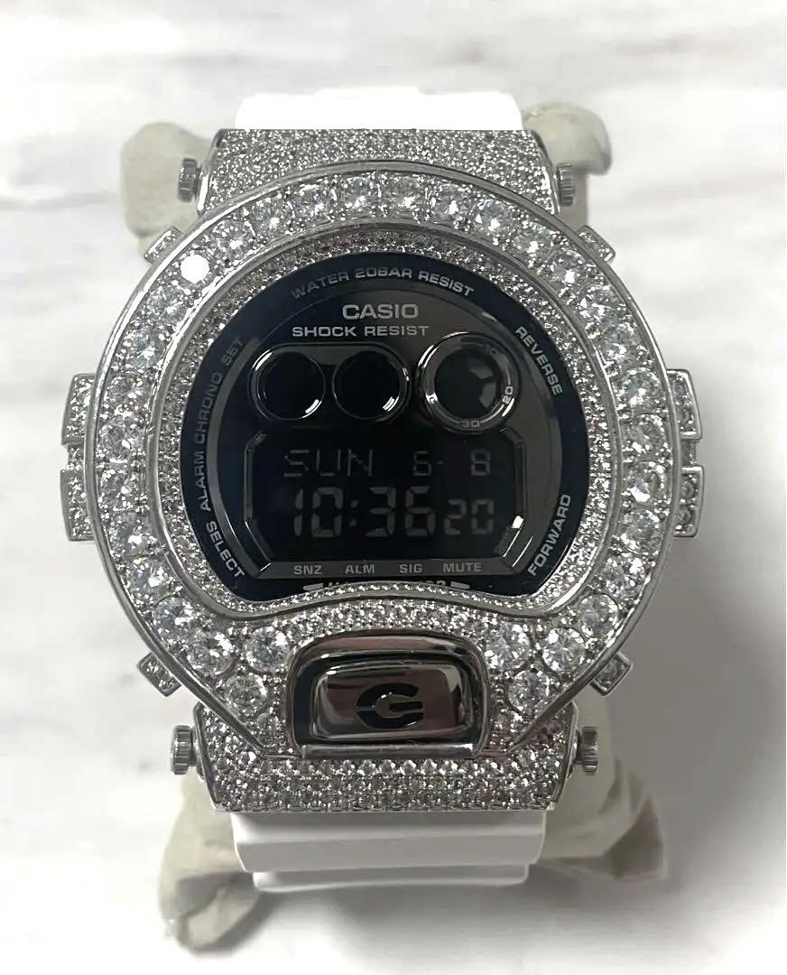 

[USED] CASIO G-SHOCK GD-X6900 Custom White Stone Decoration