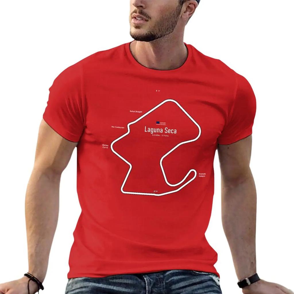 Neues Laguna Seca T-Shirt Vintage Kleidung Kurzarm-T-Shirt Kurzarm Anime T-Shirt Herren Große T-Shirts