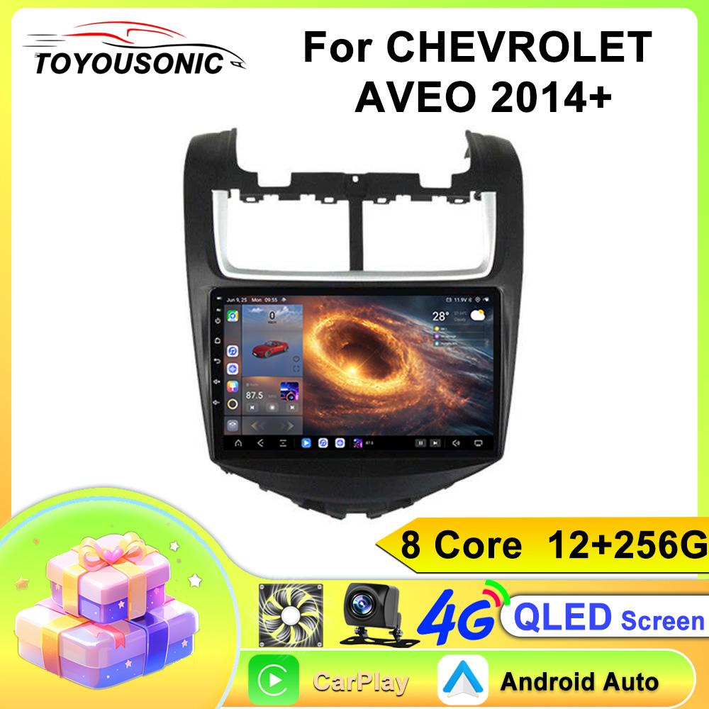 For CHEVROLET AVEO 2014+ Navigation GPS Android 15 Car Radio  Multimedia Player Stereo wifi+4G Carplay Auto Video