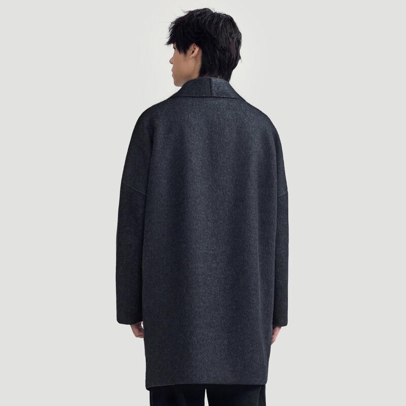 HERBEL Silk-Cashmere Blend Scarf Collar Wool Coat