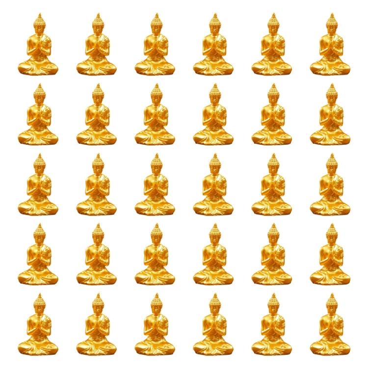Small Resin Sakyamuni Figurines Decorative Ornament Mini Buddhas Statues Miniature Buddhas Sculptures Home Garden Decors