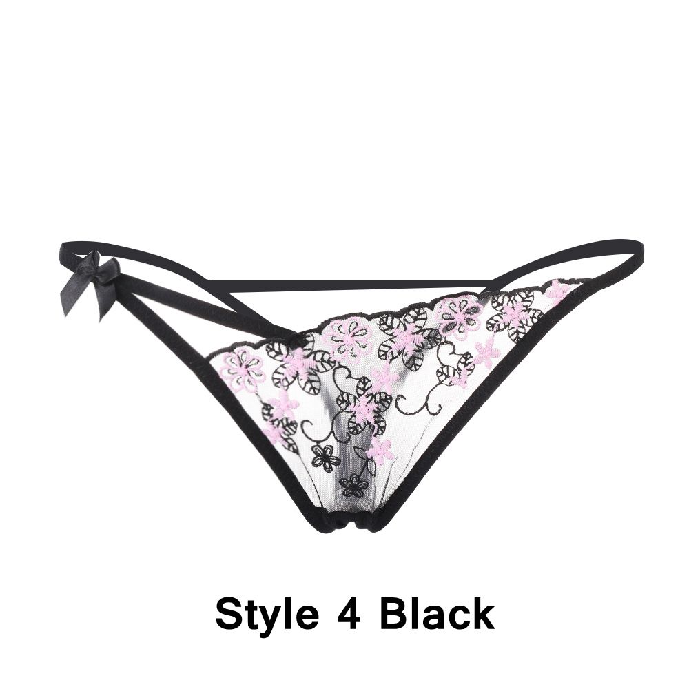 Underwear Underpants Low Waist Briefs Women Erotic Lingerie Lace Flowers G-string Sexy Panties
