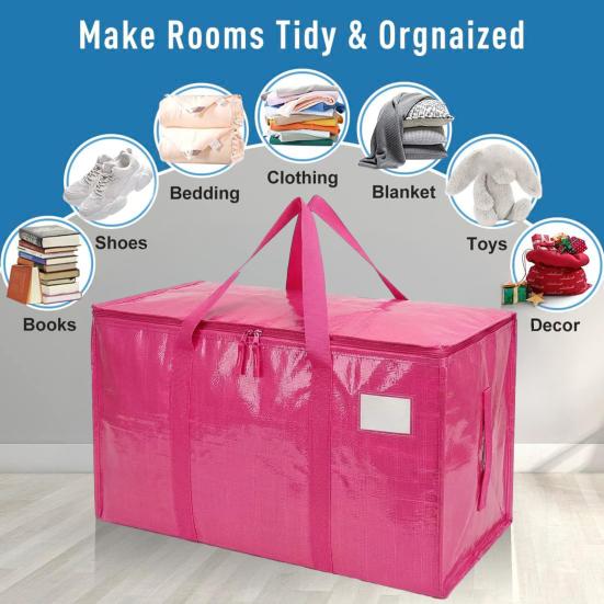 Umzugstaschen mit Tragegriffen Robuste Wasserdichte Aufbewahrungstaschen Große Kapazität Faltbare Aufbewahrungstaschen für Studentenwohnheim Reise Camping