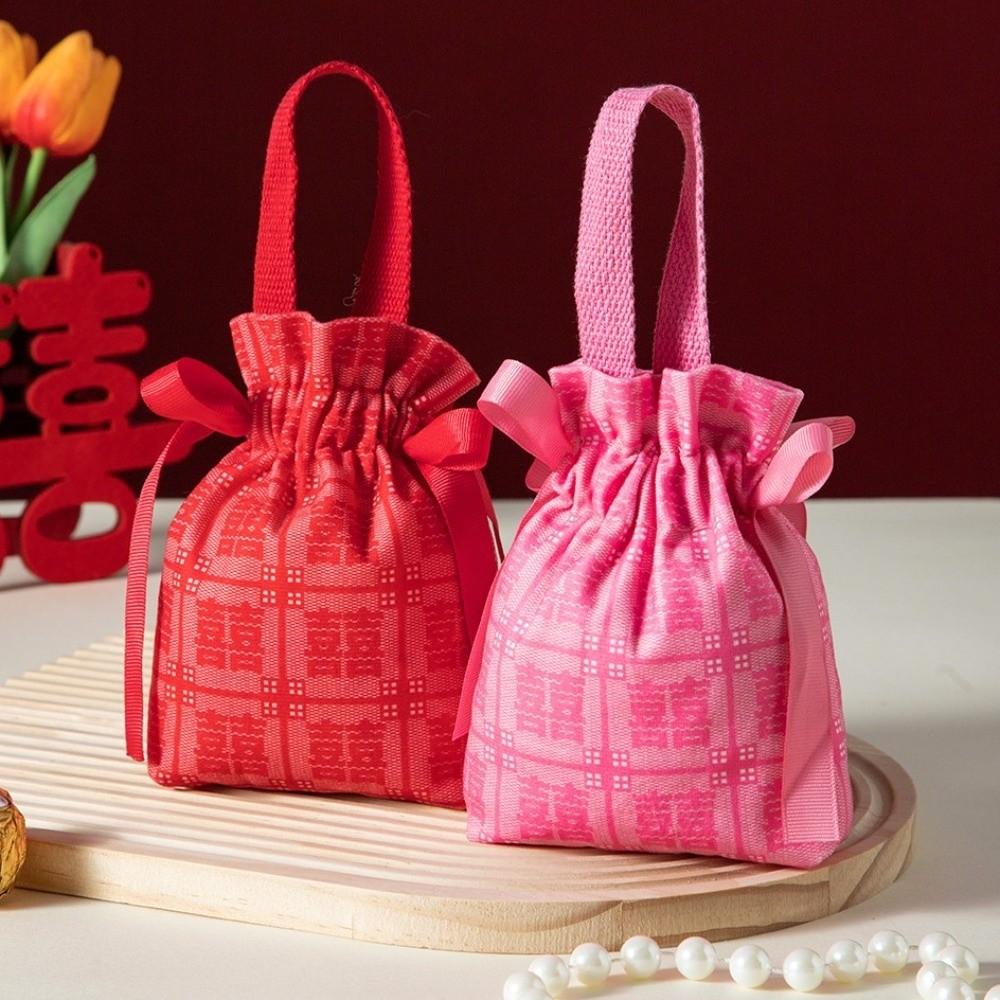 Drawstring Chinese Wedding Candy Bag Cloth 2026 Money Pocket Brocade Red Envelope Lady Girls Women
