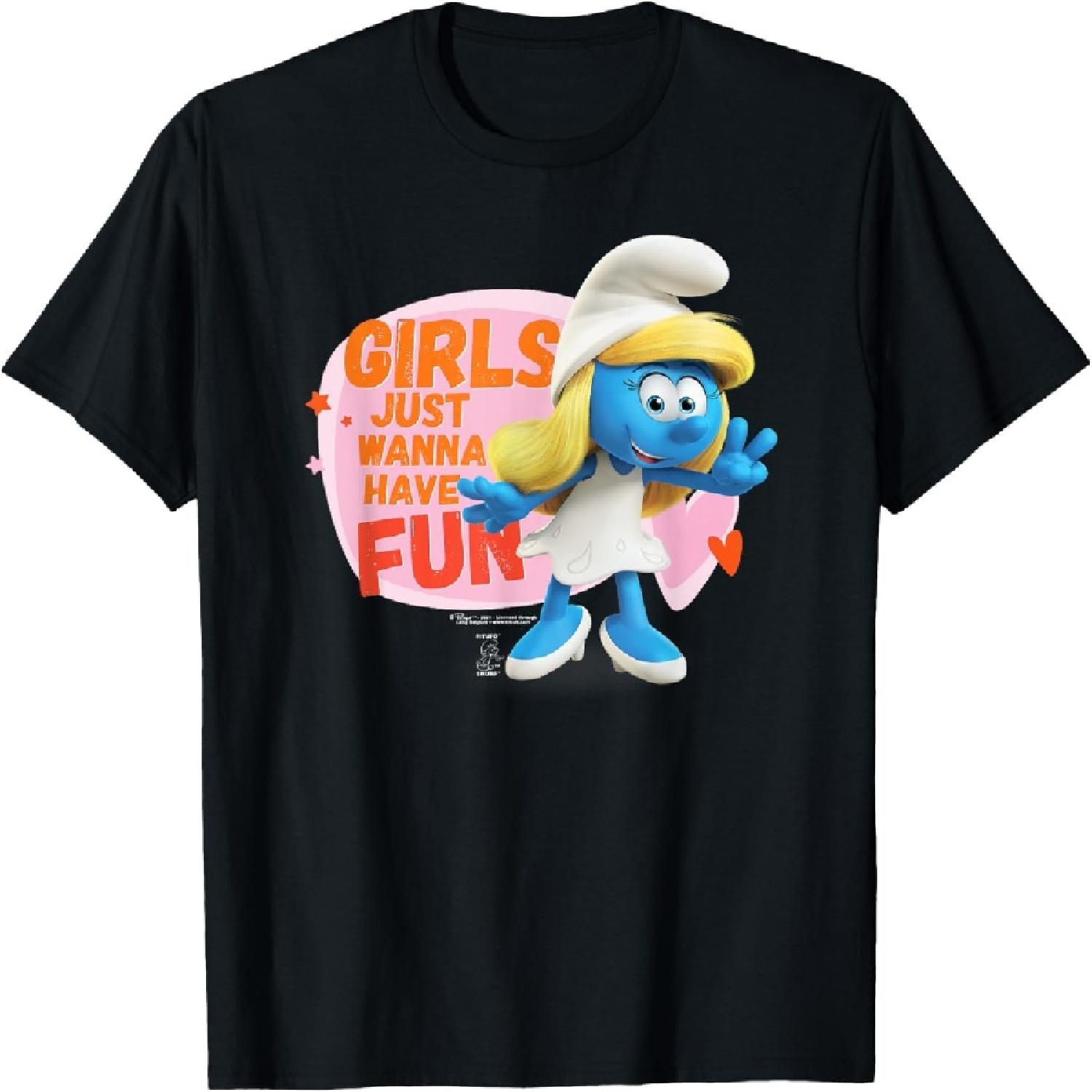 The Smurfs Smurfette Girls Just Wanna Have Fun T-Shirt S разноцветный