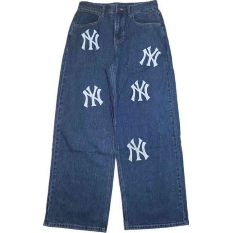 New MLB Jeans Unisex Blue 3LDPB0334-50INS