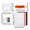 6x Cat Mask Kit Blank Party Favors Cosplay White Animal Face for Festival