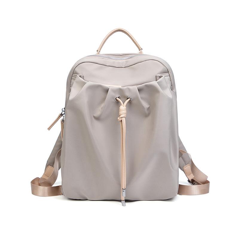 Korean Version of Summer Versatile New Pleated Backpack for Women Simple Large Capacity Oxford Cloth Backpack Travel Bag Trendy