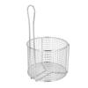Stainless Steel Fry Basket Reusable Round French Fry Chip Fry Basket with Handle for Frying Serving Food
