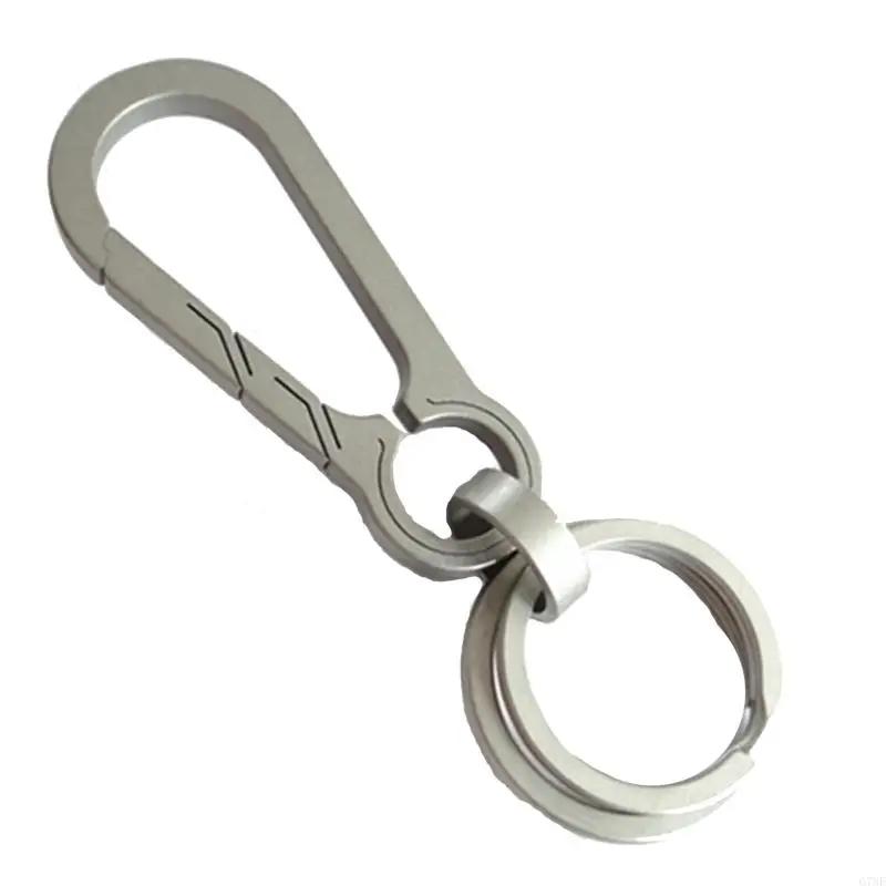 G7NF Lightweight for Titanium Alloy Keychain with for Key Ring Carabiner Car Fo