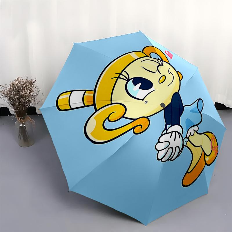 Automatic Opening/Closing Umbrella with Cute Cartoon Design - Perfect for Fans, Travelers, and Daily Use0104355a