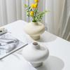 Cream Style Ceramic Vase for Home Office Decor with Hydroponic Dried Flower Arrangement Handicraft