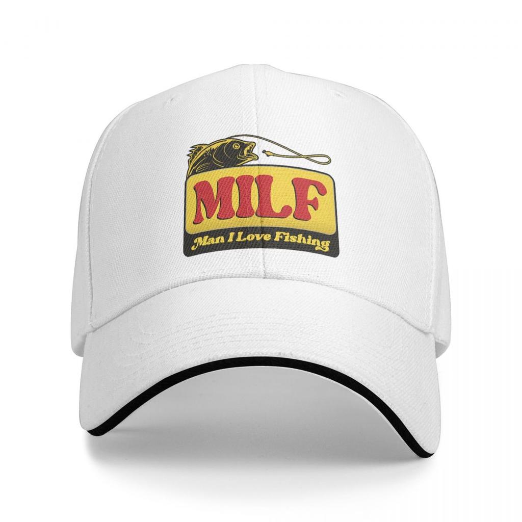 MILF Unisex I Love Fishing Art Unisex Baseball Caps Peaked Cap Sun Shade Outdoor Hat