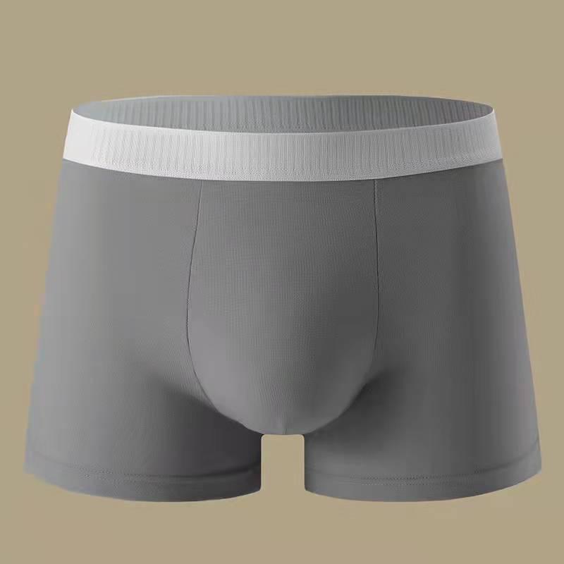Men's Pure Cotton Graphene Antibacterial Boxer Briefs - Mid-Waist, Comfortable, Breathable, High Elasticity.