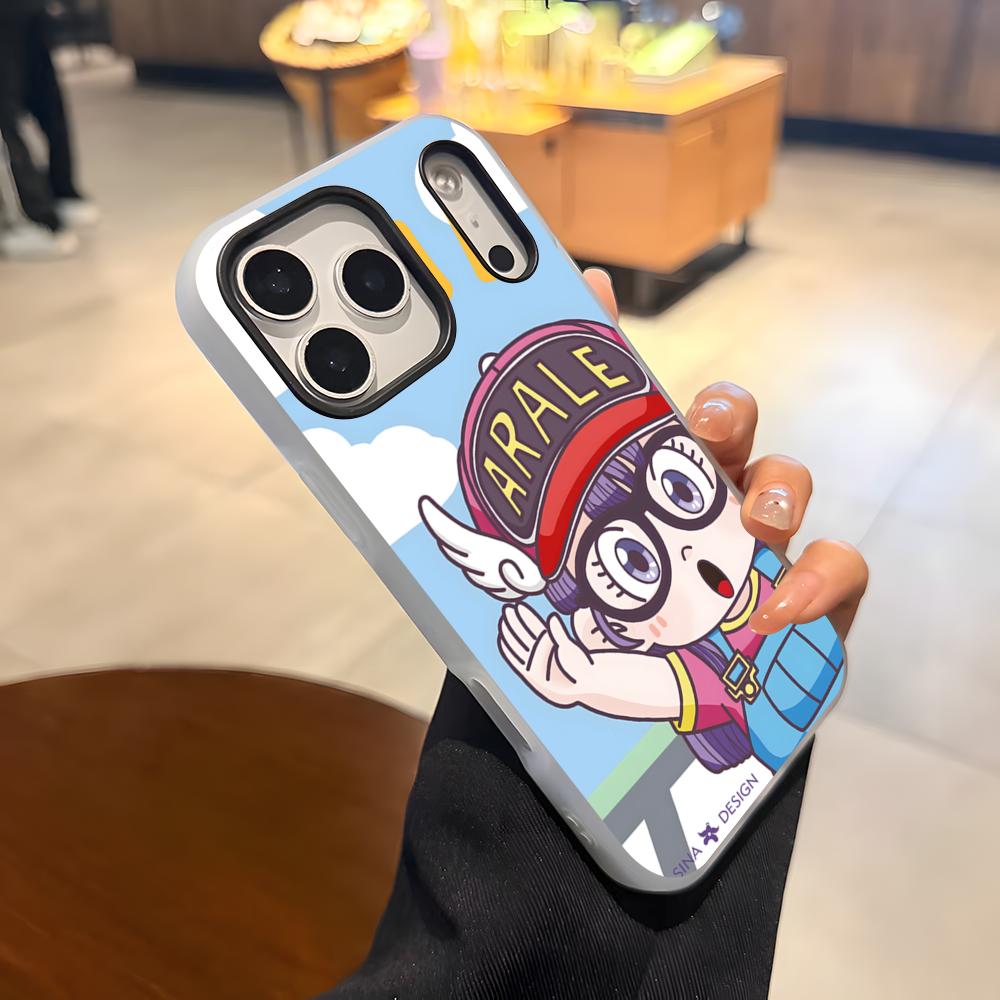 Dr-SlumpS-AraleS Phone Case For IPhone 17 Air 16 E 15 14 Plus 13 12 11 Pro Max Jelly 2 In 1 Protective Case