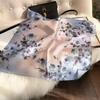 Scarf Female Flower Pattern 71 Square Scarf New Simulation Silk Scarf Printed Scarf Shawl Fashion High Sense