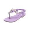 Summer Girls  Bead Flats Fling Princess  Baby Dance  Kids Sandals Children Wedding Shoes Pink