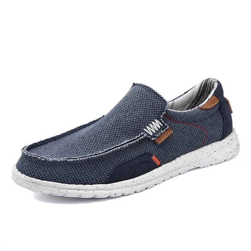 Mode Sommer Denim Canvas Herren Atmungsaktive Freizeitschuhe Outdoor Rutschfeste Sneaker Bequeme Fahrschuhe Herren Slipper Große Größe 39-47