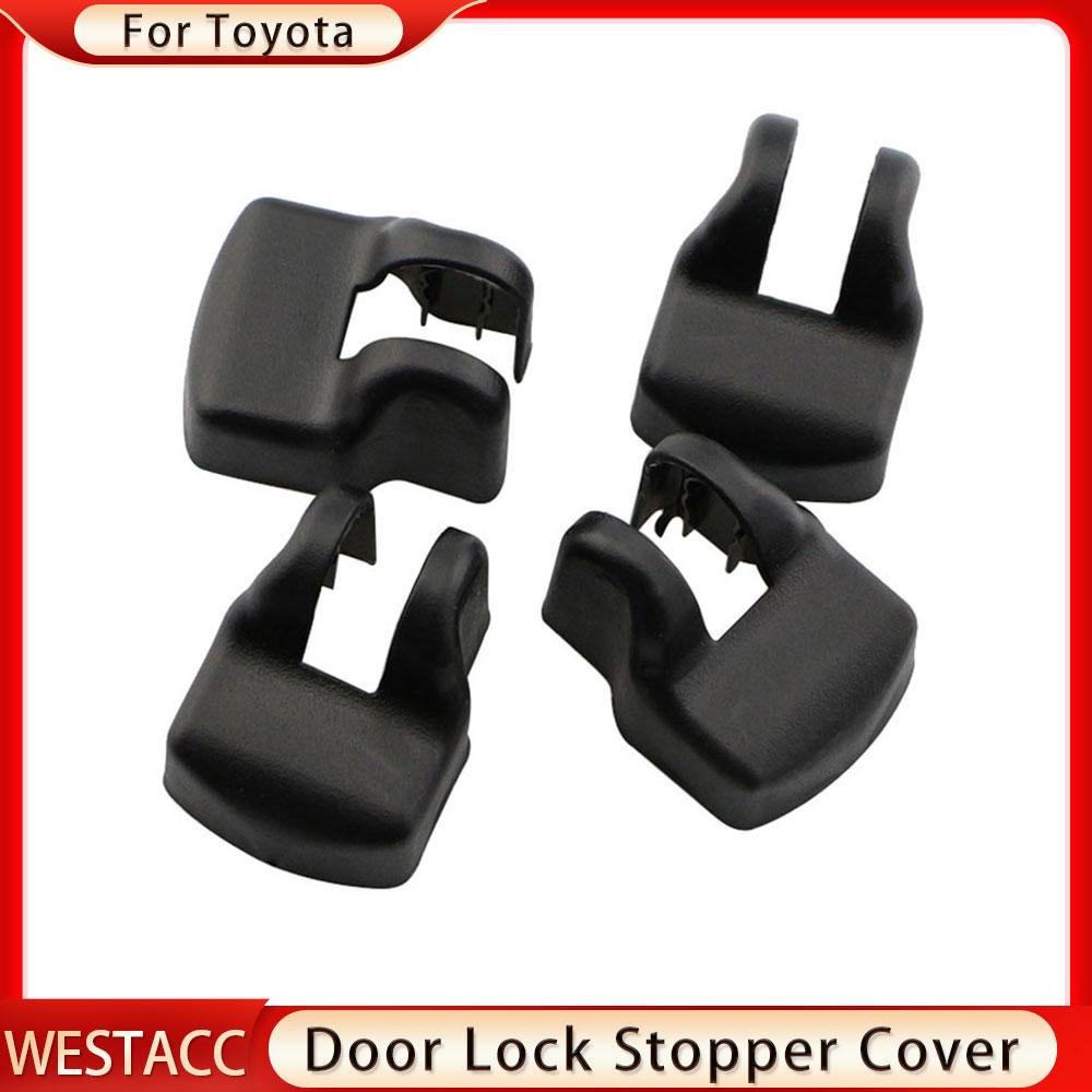 4 Stück ABS Autotürschlossabdeckung Türstopperabdeckung für Toyota Camry 2008–2013 Corolla 2008–2013 RAV4 RAV 4 2013–2018
