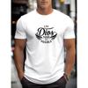 European Size Men's DIOS English Pattern Summer Casual Short Sleeve T-Shirt