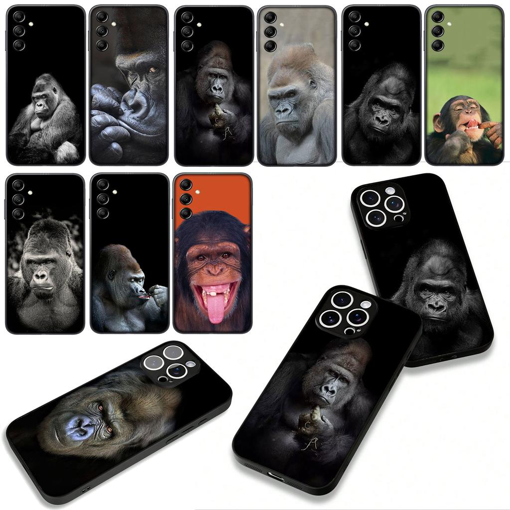 Cover for Samsung Galaxy S25 S24 S22 S23 FE Ultra Plus A56 A05 A06 A15 A16 A55 S7 Edge Phone Case Gorilla Ape Baby Monkey