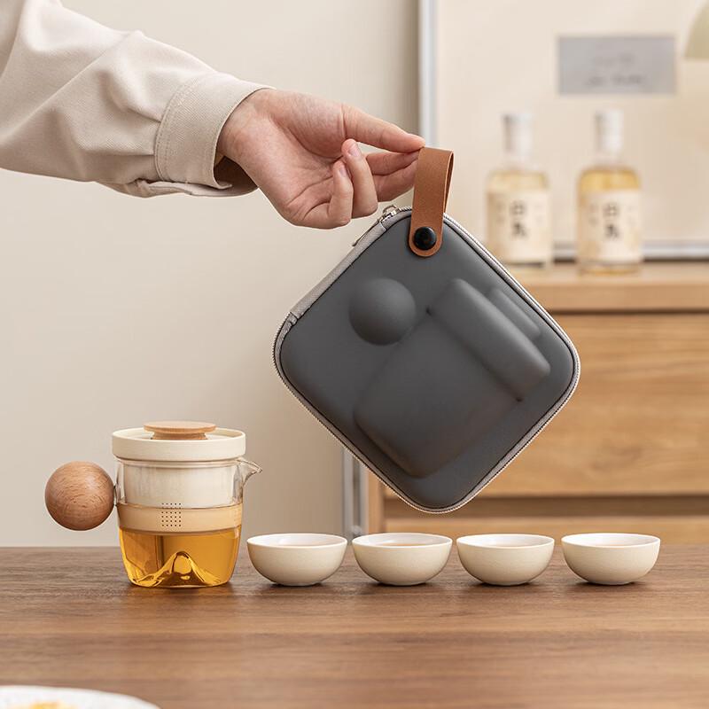 ZhuiJia Portable Ceramic Travel Tea Set