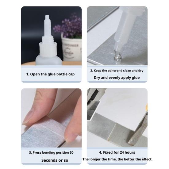 50G Oily Glue with Dropper High Strength Strong Adhesion Universal Glue Fast Cure Instant Bonding Welding Glue for Metal Wood Ceramics Faux