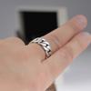 Art Deco Geometric Retro Twisted Chain Ring Niche Design Fashion Personality Unisex Single Index Finger Adjustable Finger Ring