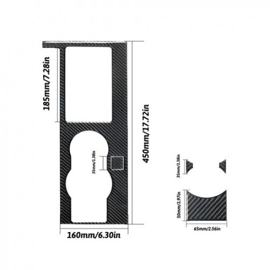 5Pcs Carbon Fiber Interior Gear Shift Kit Cover Trim For Ford Mustang 2005-09