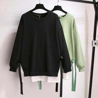 Damen Frühling und Herbst Plus Größe Lose Sweatshirt Langarm Casual Pullover Tops