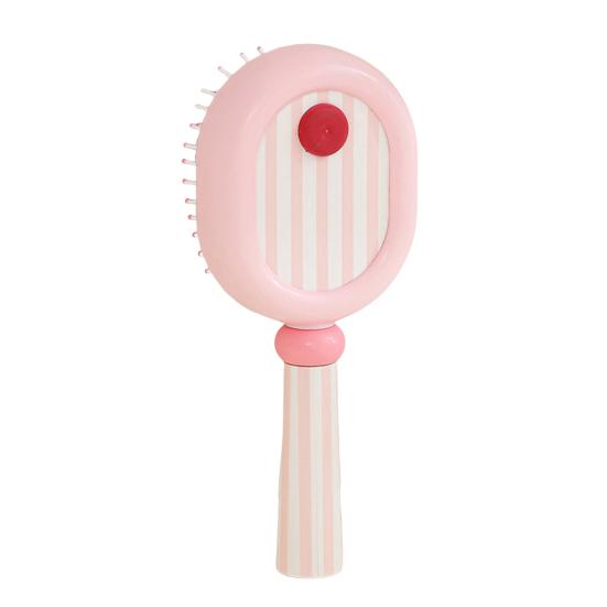 

Овальная щетка для волос с мягкой щетиной, массаж кожи головы, портативная антистатическая воздушная расческа для мужчин и женщин, распутывающая щетка для укладки тонких густых вьющихся волос розовый