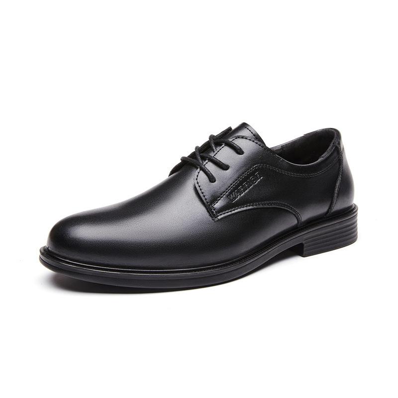 New low-top leather men s leather shoes formal business solid color minimalist style work sub 39