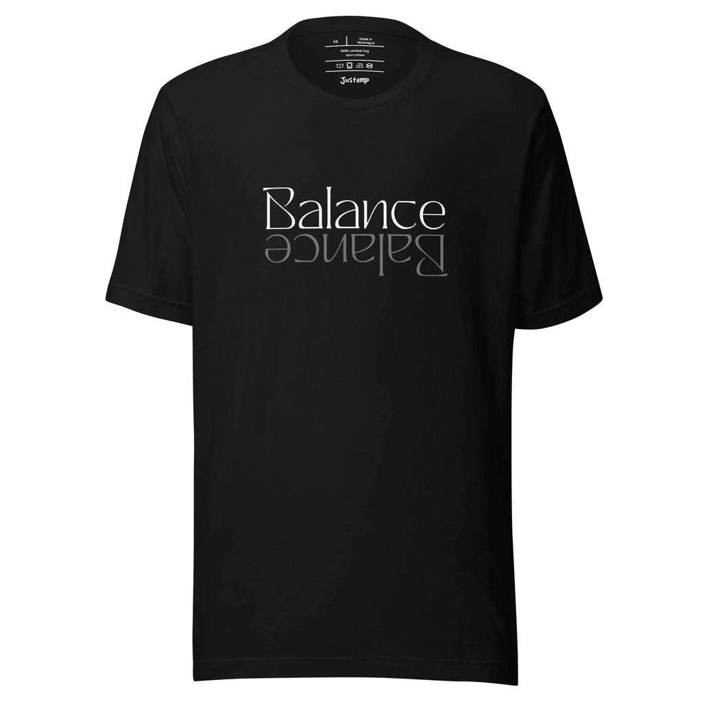 Balance Reflection Minimalist Typography T-Shirt