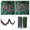 Christmas tree decoration 2M dark green white border bow hair strip mall ceiling background wall decoration color strip