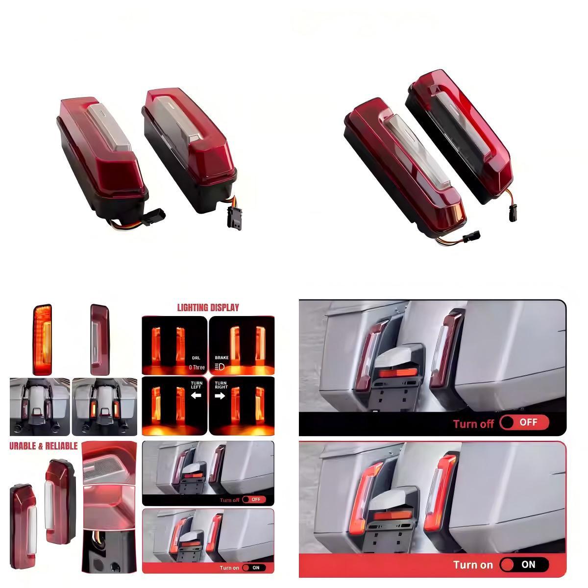 

Harley 24-26 Road Glide/Street Glide Заднее крыло Красный поворотник Фара 215x60