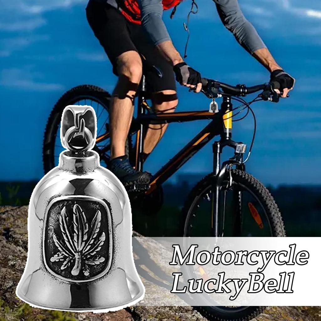 Motorcycle Bell Good Luck Motorcycle Riding Bell Maple Leaves Design Clear Sound Punk Art For Urban-Commuting Cruising Adventure