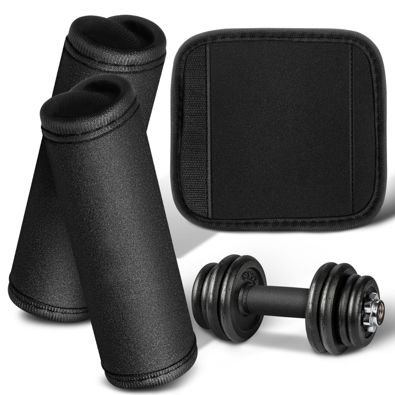 TOPPERFUN Pull-up Bar Cover Grip Set of 3 Dumbbell Barbell