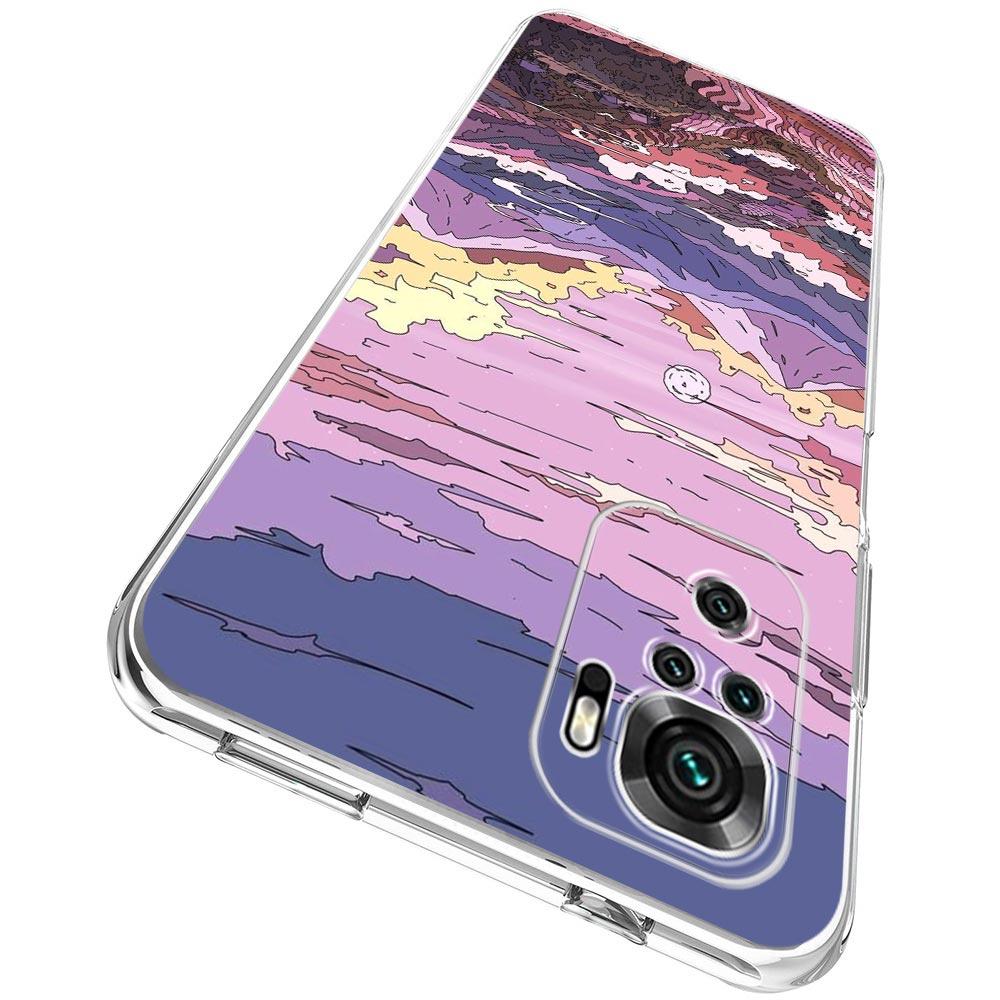 INS Japan Sunset Scenery Clear Phone Case For Xiaomi Redmi Note 12 5G 9S 9 8 10 11 Pro+ 9T 8T 10C 9C 9A 7 Pro Soft Back Cover