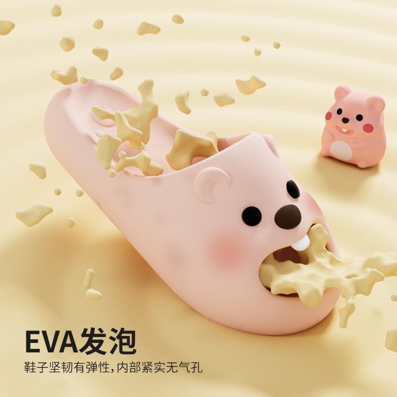 Mandarin duck slippers female summer cartoon cute dormitory home indoor non-slip cool slippers outside bathroom bath