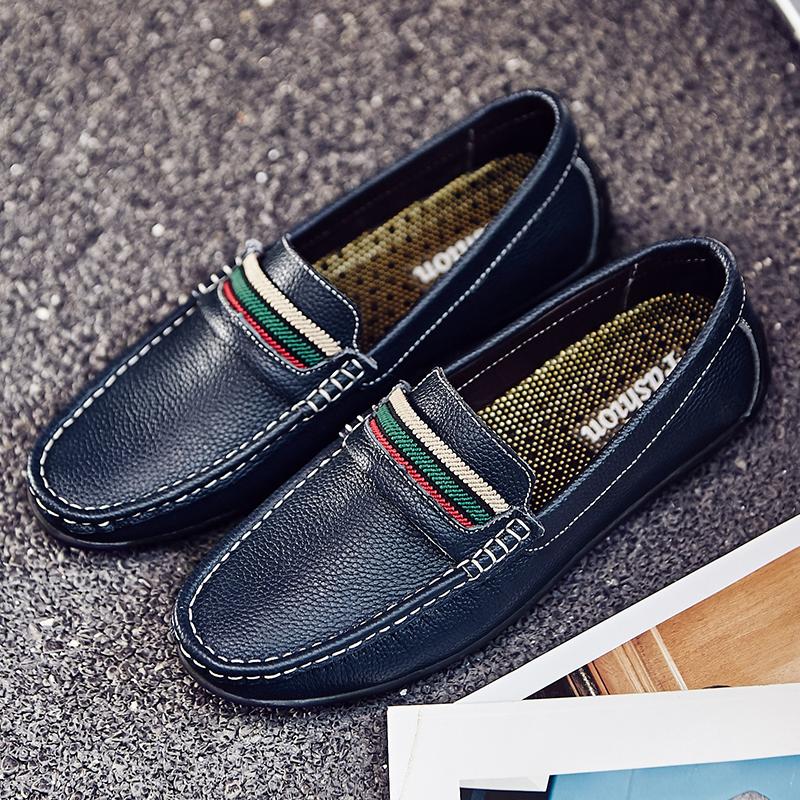 Large Size Loafers Shoes For Men Boat Shoes Leather Man Moccasins Mens Driving Shoes Casual Shoe Slip On Flats Mocasines Hombre