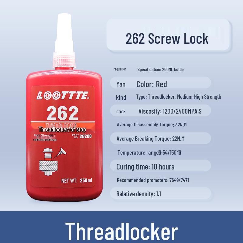 Anaerobic Thread Locking Sealant: 243, 222, 242, 262, 263, 271, 272, 277