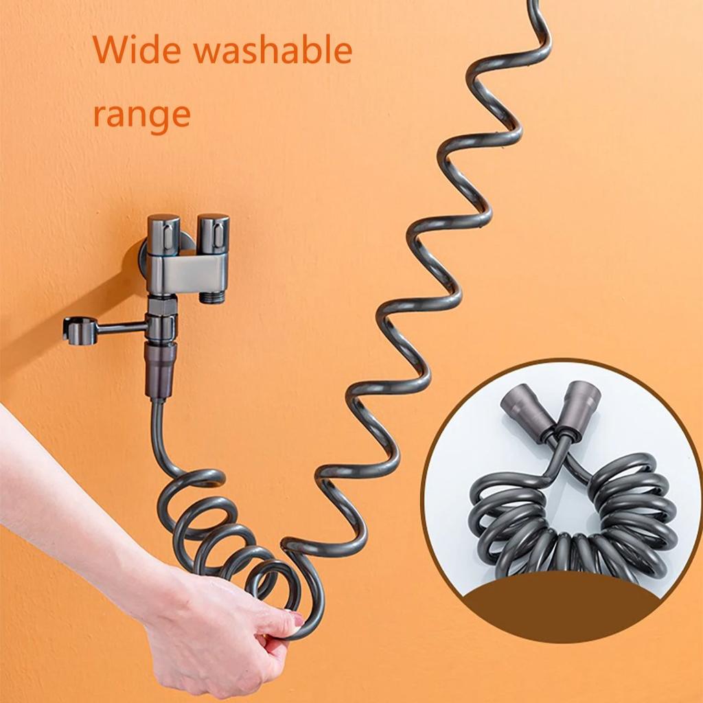 1PC Handheld Bidet Sprayer Toilet Bidet Toilet Sprayer Set Spray Water Bathroom Shower Double Outlet Angle Valve Toilet Accessories