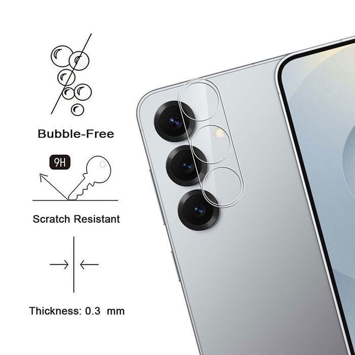 Protection Caméra - Booling - pour Samsung Galaxy S25 - Verre Trempé - Antichoc - Anti-Rayures 9H