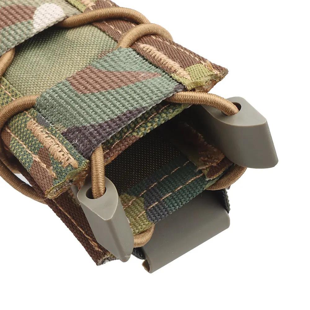 Tactical Magazine Pouch 9mm Pistol Single Mag Bag Molle Latarka Etui Latarka Uchwyt Nóż Myśliwski Holster Strzelanie Airsoft