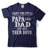 Papa And Dad Gift Tshirt Fathers Day Gift For Grandpa Dad Gifts