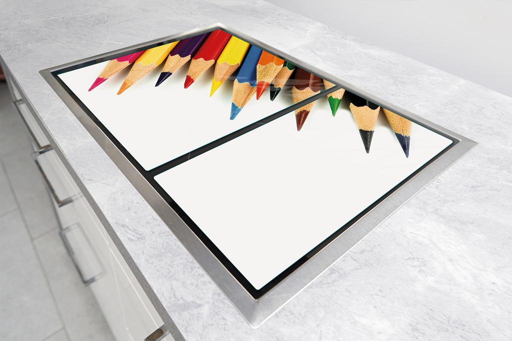 GLAS-KOCHFELD-SCHUTZPLATTE 75x52 FARBIG
